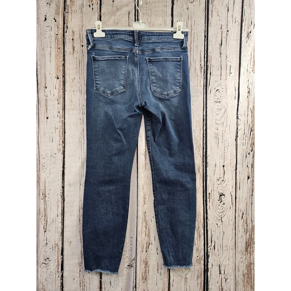 Kut from the Kloth Charlize Fab Ab Cigarette Leg High Rise Jeans Blue Size 8 EUC